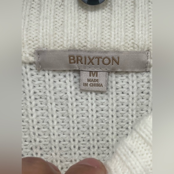 Brixton Green and Tan Crew Neck Sweater - Picture 5 of 7